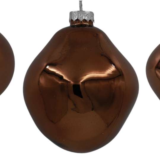 Heim Decor - Organische Kugel, 3er Set, walnut brown