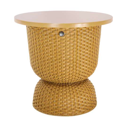 Handed By - TWIST table yellow ochre