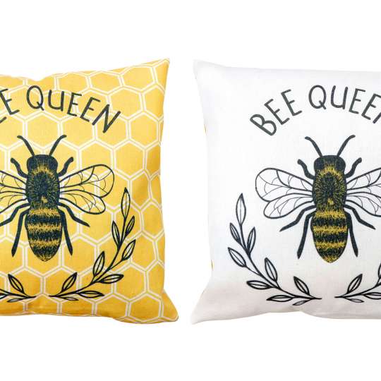 Hoff Interieur - 2er Set Kissenhüllen BEE QUEEN 