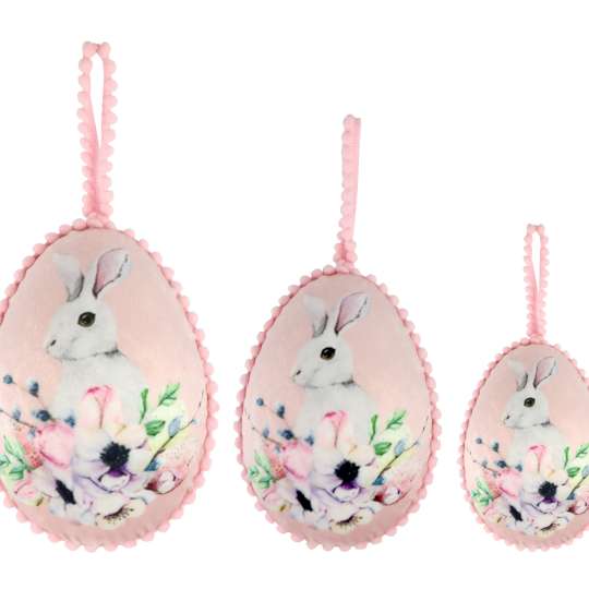 Hoff Interieur - Nostalgieeier, 3er Set, Rosa