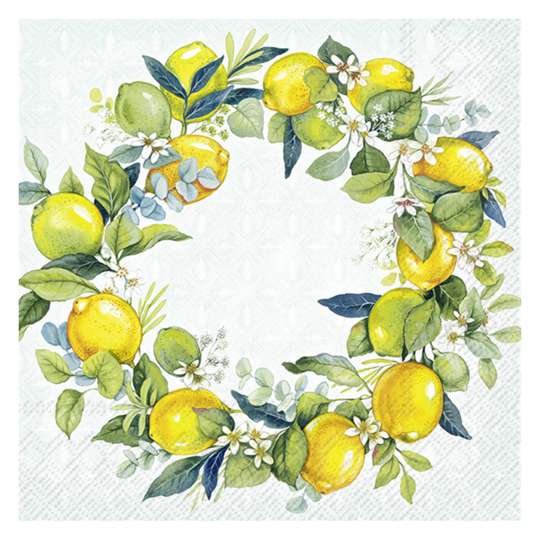 IHR - Lemon Wreath Lunchservietten, 20 Stück