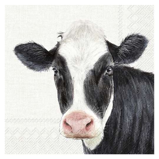 IHR - Farm Animals Lunchservietten Kuh, 20 Stück