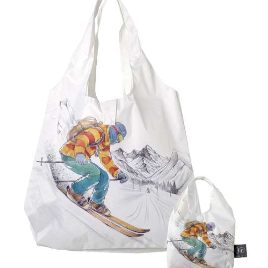 IHR - Black Ski Runs Shopping Bag