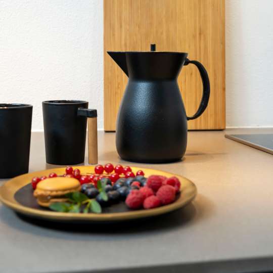 Ja-unendlich - Teekanne modern, schwarz - Küche