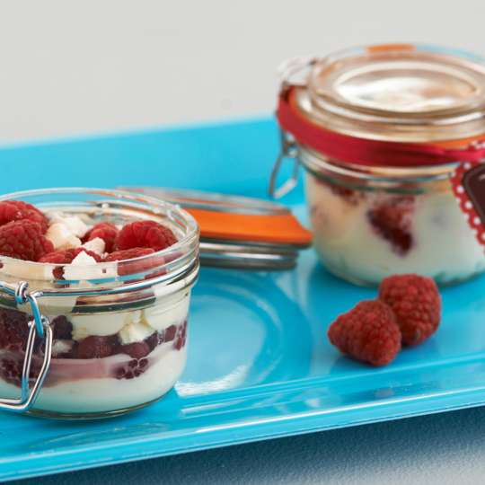 Kilner - Einkochgläser - Joghurt mit Himbeeren