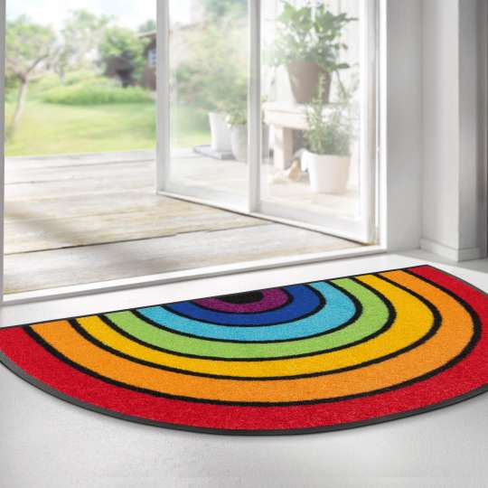 wash+dry Bodenmatte Round Rainbow 50x85 cm