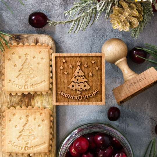 Folkroll - Festlich Backen mit Keksstempel Merry Christmas