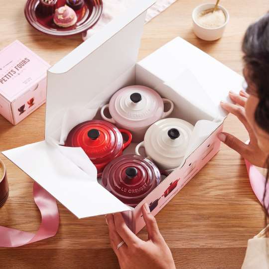 Le Creuset 4er-Set La Collection Petits Fours Mini-Cocotte