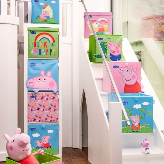 Lifeney - Farbenfrohe Aufräumhelfer: Aufbewahrungsboxen Peppa Pig