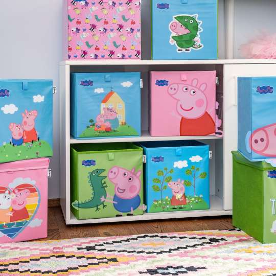 Lifeney - Bunt und ordentlich: Kinderzimmer mit Peppa Pig Aufbewahrungsboxen