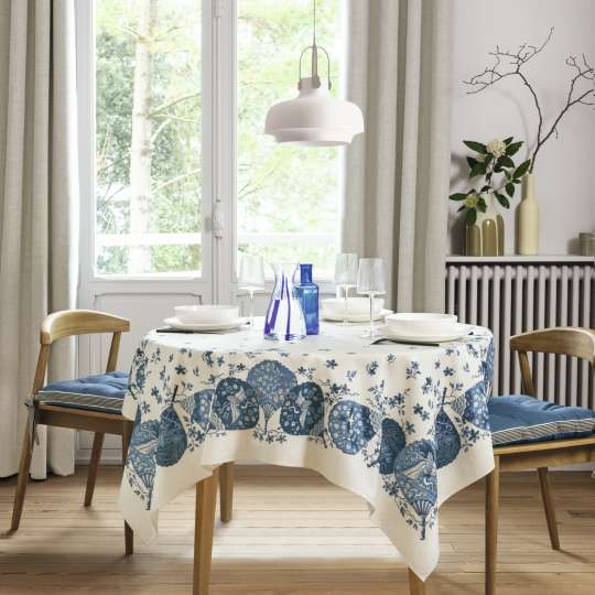 Linvosges - Tischwäsche Blauer Fächer in charmanten Landhausstil