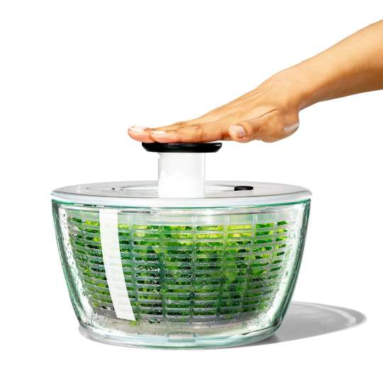 OXO - Salatschleuder aus Glas - Einhand-Pumpe