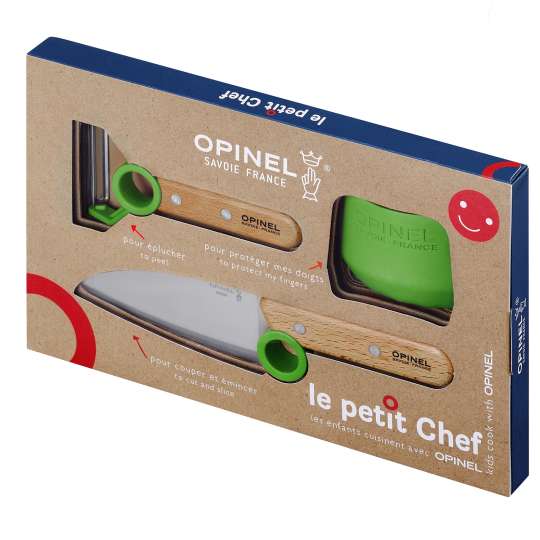 Opinel - Le Petit Chef Küchenwerkzeuge, 3er Set, grün