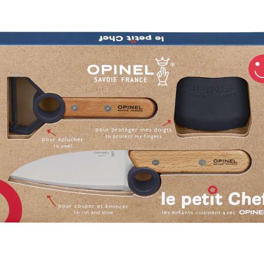 Opinel - Le Petit Chef Küchenwerkzeuge, 3-teiliges Set, blau