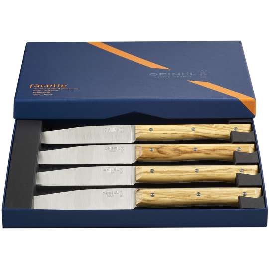 Opinel - Facette Tafelmesser Set Olivenholz