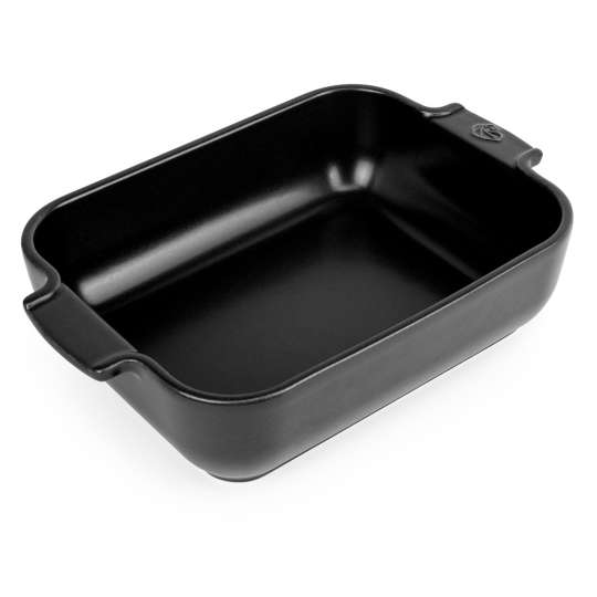 Peugeot Saveurs - Auflaufform Satin-Schwarz, rechteckig, 25 cm