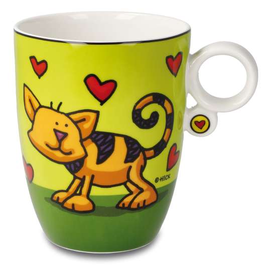 Pop ART - Ed Heck Künstlertasse Love Cat