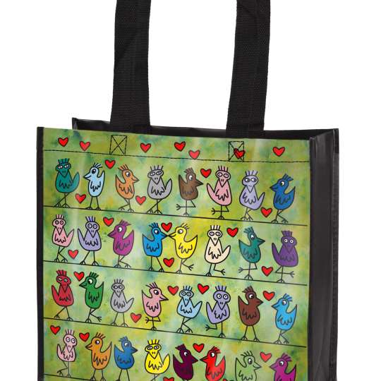 Pop Art - James Rizzi - Birds on a Love Wire Einkaufstasche