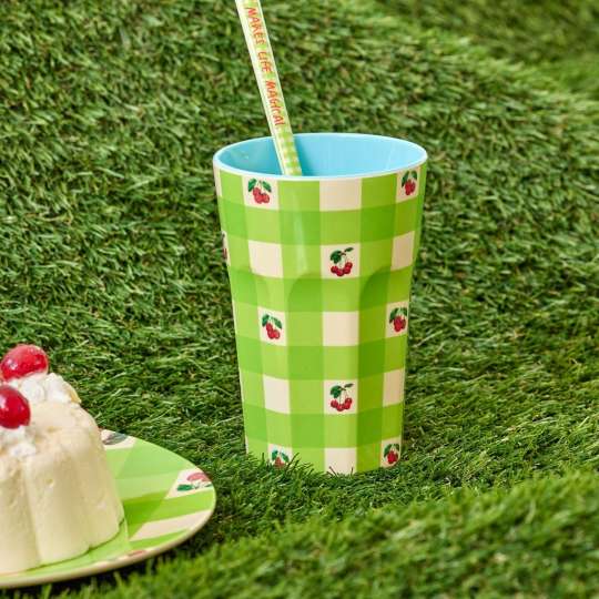 RICE - So schmeckt der Drink nach Sommer: Melamin-Becher mit Cherry Motiv von Love Therapy