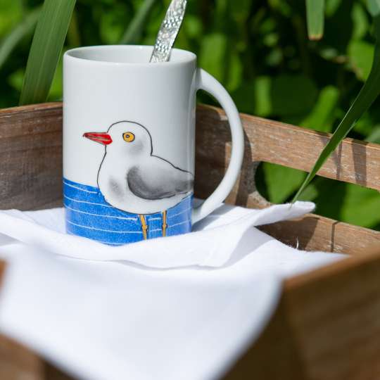 Schulz Homewear - Henkelbecher - Möwe und Segelboot