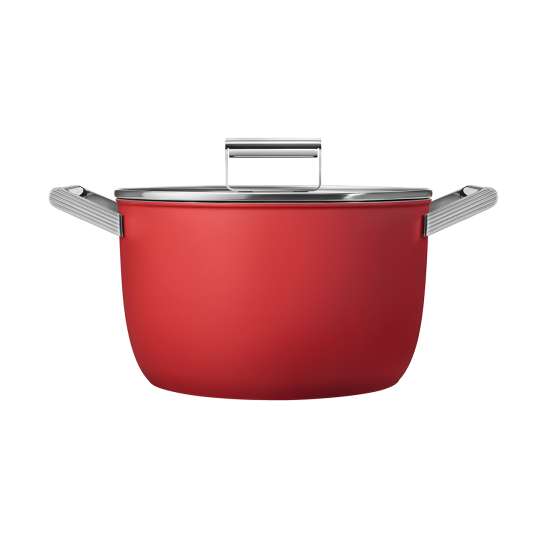 Smeg - Kochtopf rot, 26 cm