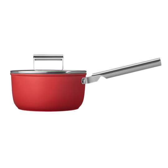 Smeg - Kasserolle mit Deckel rot, 20 cm