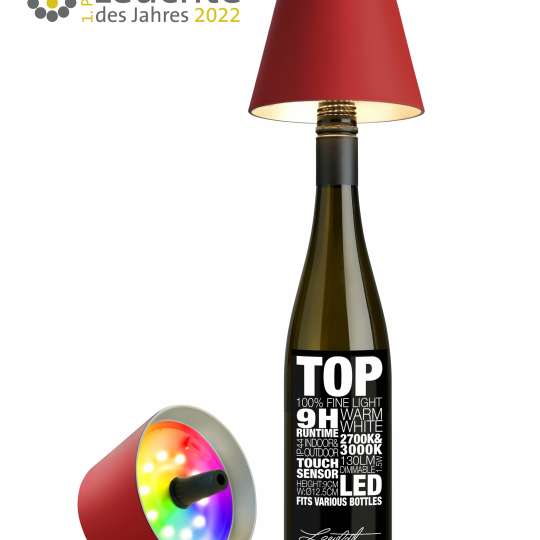 Sompex - TOP 2 Leuchte auf Flasche - Rot