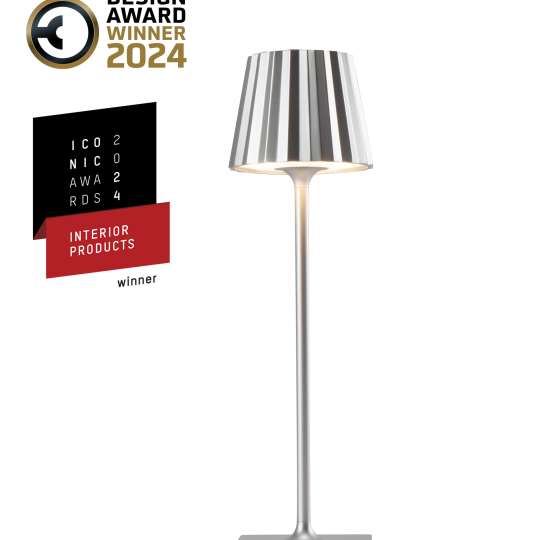 Sompex - Iconic Award TROLL NANO Tischleuchte, silber
