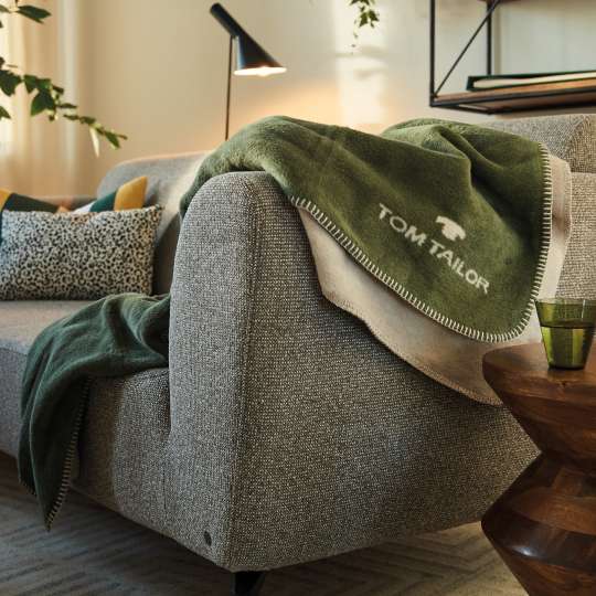 Tom Tailor DOUBLEFACE BLANKET in forest auf NEW WAVE PURE