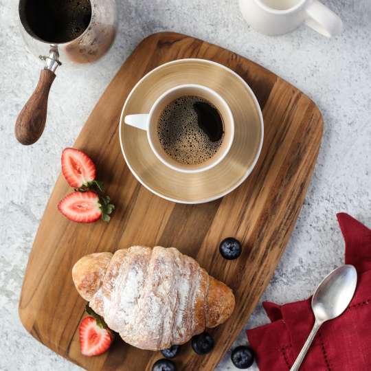 Teakhaus - Für ein entspanntes Frühstück: Servierbrett Elegant