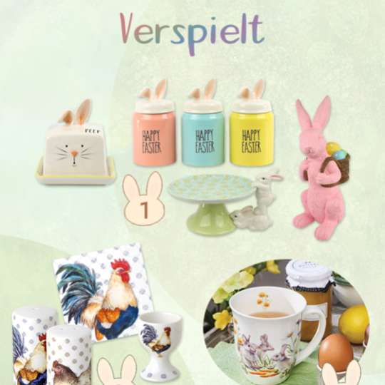 Produktauswahl Happy Easter 2024 - verspielte Ostern