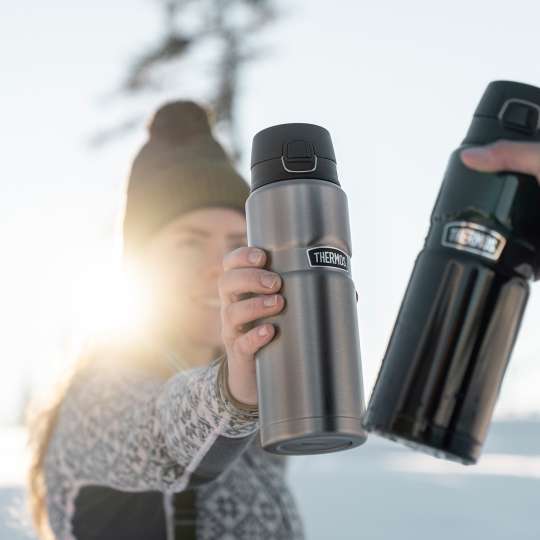 Thermos - Griffige Form der Stainless King Isolierflasche