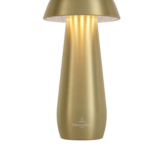V&B - Tischleuchte Modena, 16 cm, gold, flexibler Akku