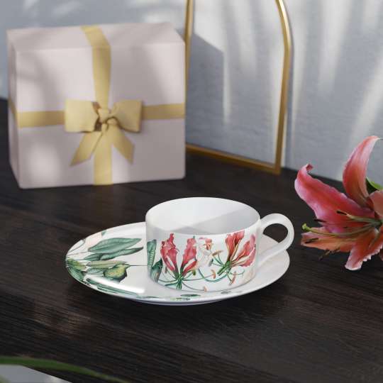Villeroy & Boch - Avarua Teetasse und Untertasse - Geschenk und Blume
