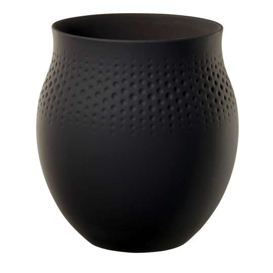 Villeroy & Boch - Manufacture Collier Vase Perle in schwarz