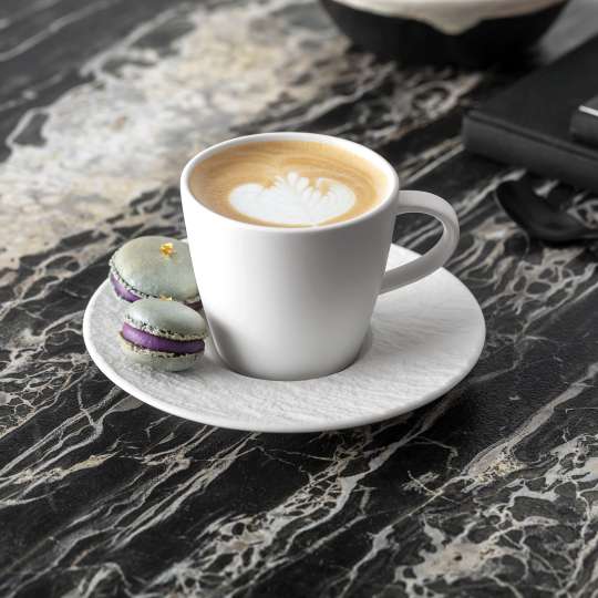 Villeroy & Boch - Manufacture Rock Blanc - Kaffeetasse mit Untertasse