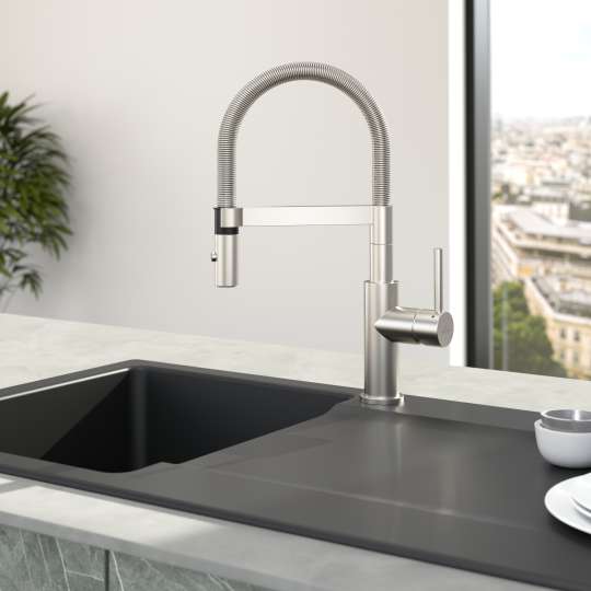 Villeroy & Boch - Küchenarmatur Steel Expert Compact - Edelstahl massiv