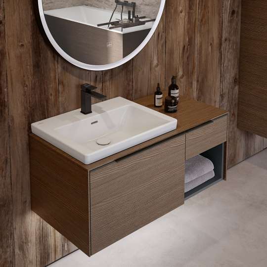 Villeroy & Boch - Waschtischunterschrank Arizona Oak und Waschbecken Subway