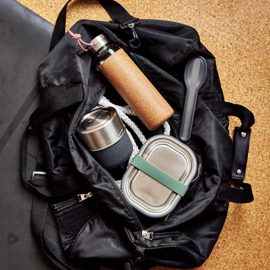 black+blum - Lunchbox, 600 ml mit Thermobecher & Flasche - Tasche