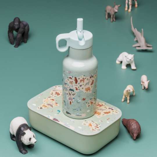 chic.mic Thermoflasche & Lunchbox animal map