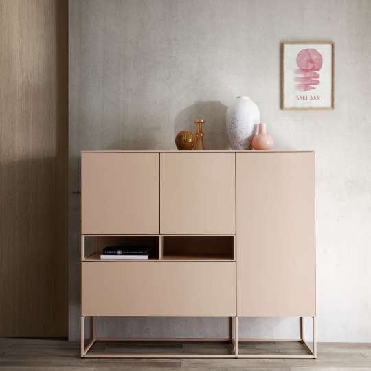 Contur - Lässiges Highboard Catona, Puder