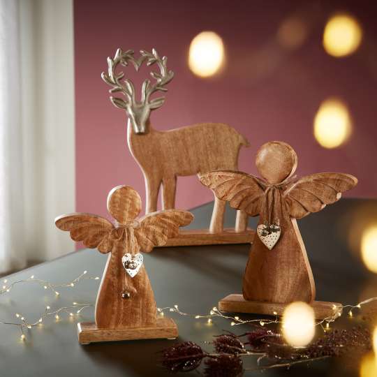 formano - Natürliche Weihnachten mit Hirsch & Engel aus Holz