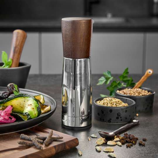 GEFU - Edelstahl trifft Akazienholz: Gewürzmühle SPICE GRIND ist ein Hingucker