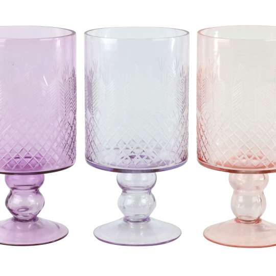 Hoff Interieur - Glaspokale Berry, 3er Set, Beerentöne