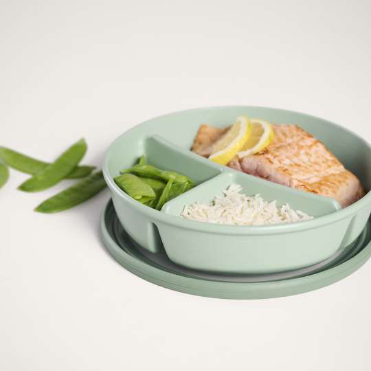 Mepal - Bento Bowl Cirqula - Nordic Sage mit dreigeteiltem Teller