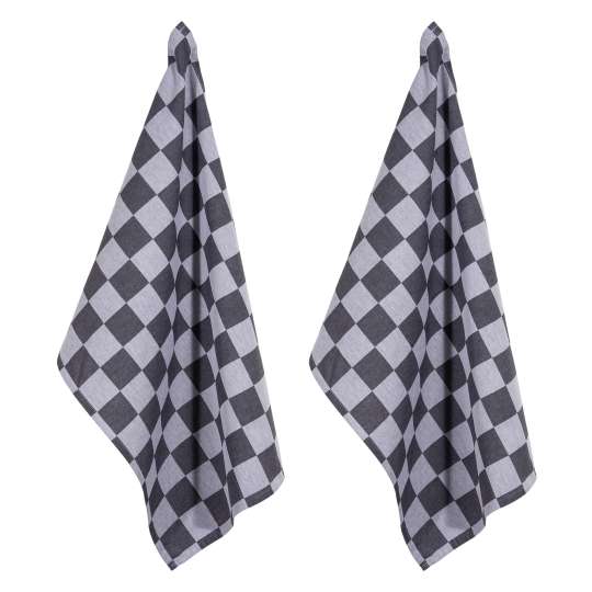 PAD Geschirrtücher Chess 2-tlg. Set anthracite