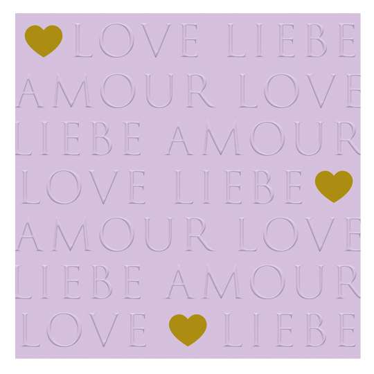 ppd - Serviette LOVE LETTERS lilac