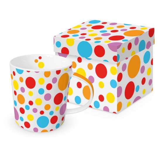 PPD Henkelbecher in Geschenkbox Dots multicolor 160302581