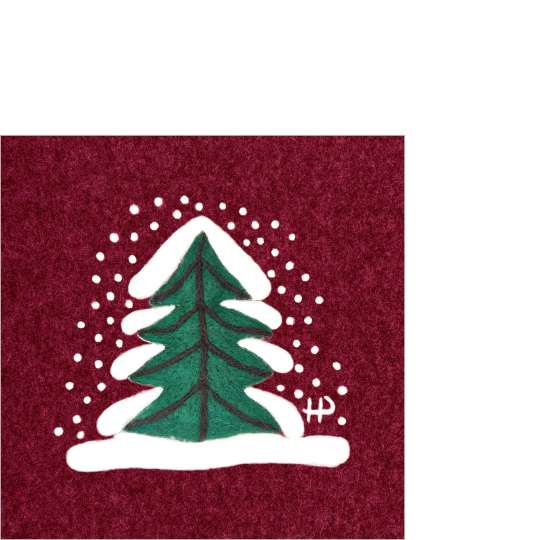 ppd - Tanne im Schnee Cocktailserviette