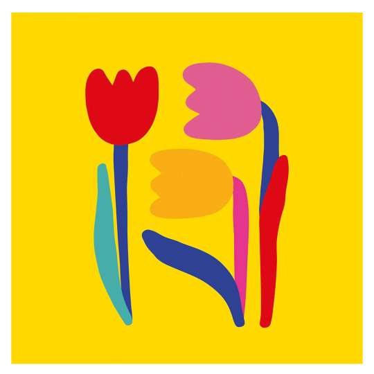 ppd - Serviette Tulips yellow
